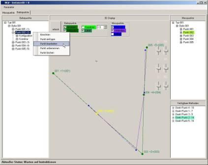 VMT Oberfläche Messbahneditor