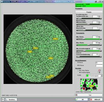 Qualitätskontrolle von Faserbündeln