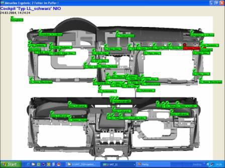 Darstellung des Ergebnisses einer Vollständigkeitskontrolle mit Bedienerführung
