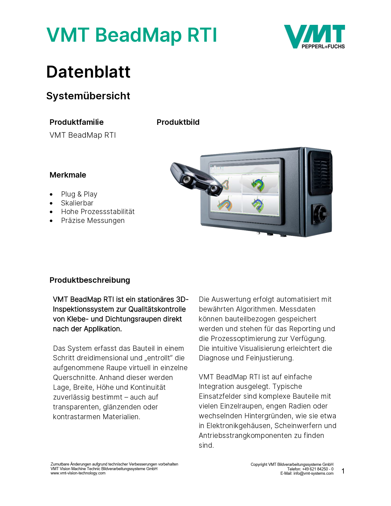 Bildverarbeitung und Lasermesstechnik - VMT Bildverarbeitungssysteme GmbH